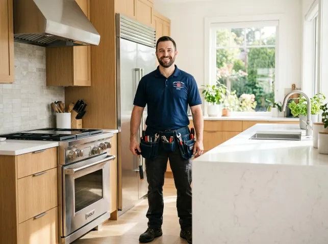 Appliance Repair Hero technician in a Bagdad, FL kitchen after an appliance repair
